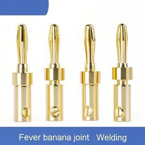Dễ dàng để sử dụng kết nối chuối tinh khiết đồng giao diện 24K vàng mạ mạnh mẽ chống nhiễu chuối cắm cho âm thanh - Product Image 6
