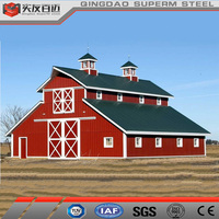 Design moderne Maisons préfabriquées Barndominium en métal Maisons préfabriquées à structure légère en acier avec garage