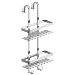 Contenedor Colgante para Ducha Cromado de 60 cm de Altura con 4 Estantes para Almacenamiento en el Baño - Product Image 1