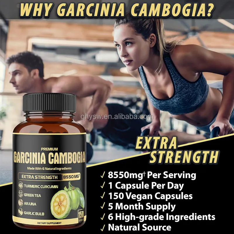 Oem Garcinia Cambogia Capsules Voor Gewichtsverlies Controle Vetverbrander Pure Hca Afslanken Gewichtsverlies Voedingssupplement