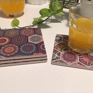 Hochwertige Großhandel Custom Home Wasser absorbierende quadratische Keramik Untersetzer - Product Image 2