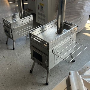 Stainless Steel Wood <b>Stove</b> Portable Folding Outdoor Camping Heating <b>Stove</b> Multi Fuel Sauna <b>Stove</b> 5-10 Min Boiling Time - Product Image 1