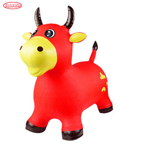 बच्चों के चुकशुदा माउंट फुलाने वाले बैल की सवारी करने वाले बच्चों की चुगली से कूद रहे खिलौने - Product Image 1