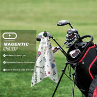 Toalla de Golf de Diseño Personalizado con Logotipo, Toallas de Golf de Algodón Personalizadas, Toalla de Golf Magnética con Clip