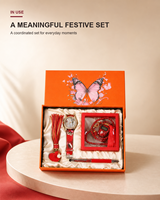 Coffret Cadeau Festif pour Femme : Perles de Prière, Montre Tendance, Lunettes de Soleil, Stylo en Cristal – Kit Complet pour les Fêtes