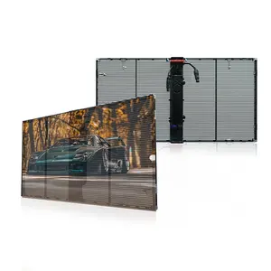 Indoor Outdoor Curtain Transparent Glass Screen LED Video Wall Shopping Mall Advertising High Brightness Supermarket Led Display