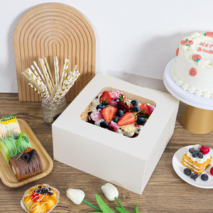 Caixas de Papel para Bolos e Doces com Janela, Caixa Descartável para Produtos de Panificação, Tortas, Biscoitos, Suprimentos para Casamentos e Aniversários - Product Image 4