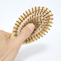 Brosse à cheveux démêlante en bambou avec coussin d'air, écologique, anti-frisottis, pour soins capillaires à domicile, pour femmes et hommes, outil de coiffage