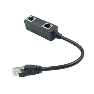 Cable Divisor de Red <span class=keywords><strong>RJ45</strong></span> LAN Ethernet de 1 a 2 Puertos, Adaptador Cat6, Conector 8p8c, Extensor - Product Image 5
