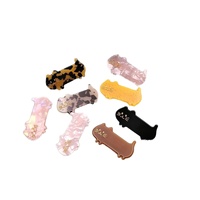 Pince à cheveux élégante en acrylique motif léopard, style féerique, mignonne et féminine, accessoire quotidien pour femme, imperméable, faite à la main