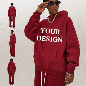 Felpe con Cappuccio da <span class=keywords><strong>Uomo</strong></span> All'ingrosso 100% Puro Cotone 500 g/m² Comode, Casual, alla <span class=keywords><strong>Moda</strong></span>, Pesanti, Stile Streetwear, Grezze, Invernali - Product Image 3