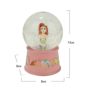 Özel reçine zanaat karikatür heykelcik sevimli <span class=keywords><strong>mermaid</strong></span> heykel modeli kar küre ev dekorasyon sanat ekran akvaryum hatıra hediye - Product Image 2