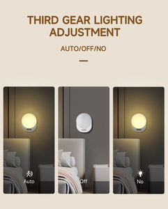 モダンな充電式ワイヤレスモーションセンサーLEDナイトライトABSミニキャビネット寝室用ホームキッチン誘導 - Product Image 3