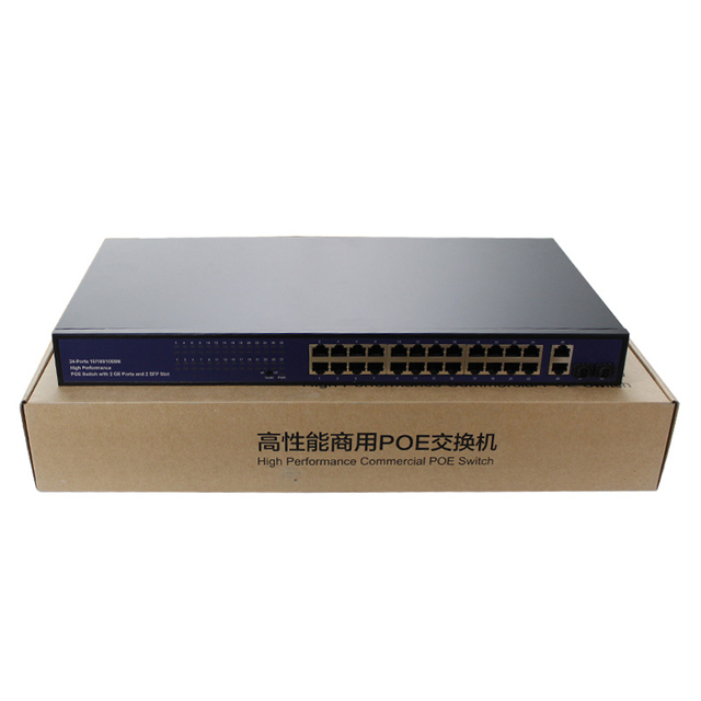 New Product 2*1000mbps Uplink+24*1000mbps Poe Port +2*1000mbps SFP Gigabit Ethernet Poe Switch