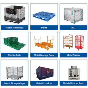 Contenedor de Almacenamiento Plegable para Industria Pesada CIMC, <span class=keywords><strong>Cajas</strong></span> de Paletización de Plástico Plegables para Almacenamiento, Sin Tapa o Con Tapa - Product Image 3