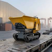 Hochleistungs-Mini-Dumper-Truck mit Hydraulischem Raupenlader, Frontlader und Selbstladefunktion für