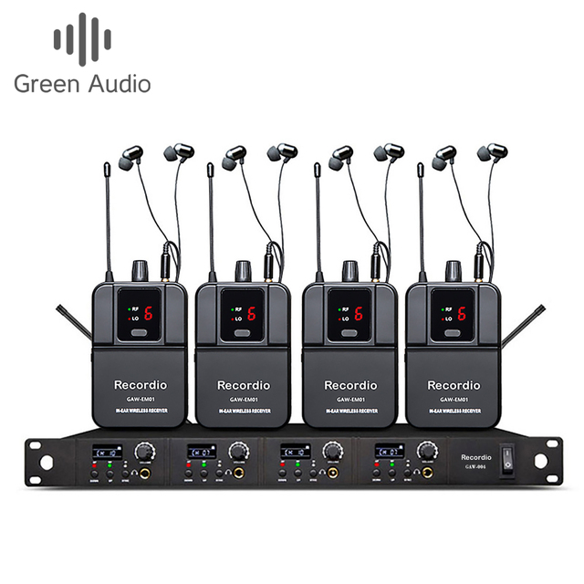 GAW-EM04 Professional Stage Wireless Monitor In-ear Recognition System Performance Monitor Headphones for Performances