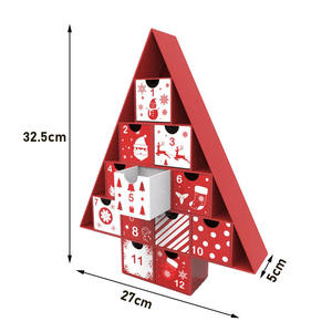 Calendrier de l'Avent de Noël portable haut de gamme et écologique avec bracelet, boîte cadeau compte à rebours de 24 jours pour l'emballage de produits de boisson - Product Image 6