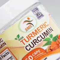 Autocollant d'emballage de bouteille de médicament de marque privée de haute qualité pour produits de soins de santé personnalisés étiquettes de supplément vitaminique pour adultes