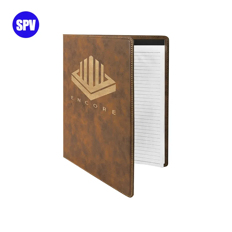 Alta Qualidade A5 Notebook Leatherette Carteira Organizador Personalizado Personalizado Laserável Pu Carteira De Couro