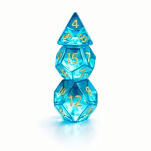 Creative 7Pcs 20 Sided High Quality Crystal Acrylic Polyhedral <b>Dice</b> <b>Set</b> for Keychain Necklace Pendant Jewelry Accessory <b>Dice</b> <b>Set</b> - Product Image 5