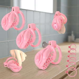 Cage de chasteté masculine en caoutchouc souple, légère et confortable, dispositif de bondage du pénis, personnalisation, jouets sexuels BDSM pour hommes, cadeaux de la Saint-Valentin - Product Image 3