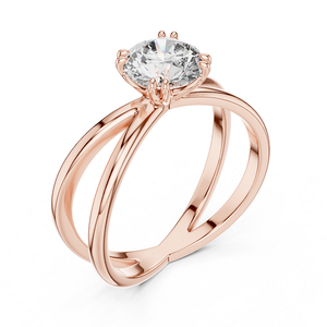 Bague en or 18 carats de qualité supérieure avec diamant de laboratoire classique pour femmes, taille ronde, certifiée, cadeau de mariage ou d'anniversaire, bijoux - Product Image 5