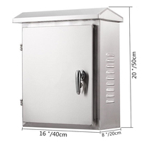Armoire de commande d'alimentation électrique pour l'extérieur Boîtier électrique étanche IP67 Boîtier de distribution en acier inoxydable Boîtier métallique