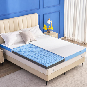 Surmatelas extra ferme 3 pouces 7 zones en mousse à mémoire de forme avec gel rafraîchissant et charbon de bambou - Product Image 1