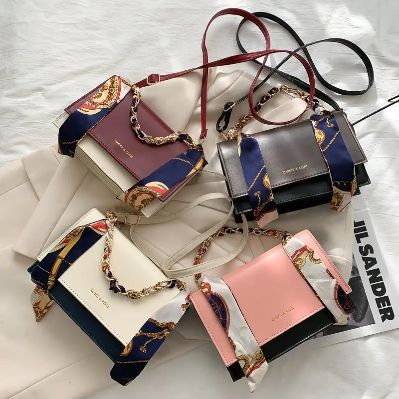 New Arrival Female Fashion Chain Shoulder Purse Scarf Square Trend Ladies 2022 Hand Bags for Women Luxury