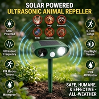 Répulsif d'animaux écologique alimenté par des batteries extérieures avec lumière LED clignotante, répulsif pour oiseaux rechargeable