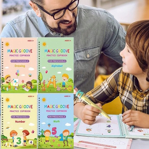 สมุดบันทึกแบบสันเกลียวพร้อมหมึกวิเศษลบได้ สำหรับเด็กก่อนวัยเรียน หน้าพิมพ์สำหรับฝึกเขียน ใช้ซ้ำได้ เป็นของขวัญสำหรับเด็ก - Product Image 6