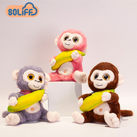 Banane électrique en peluche magnétique contrôlée, jouet électronique en peluche