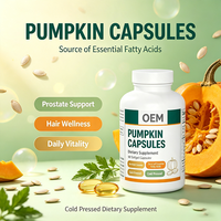 Capsules de Gélules Molles de Citrouille Pressées à Froid Marque Blanche 90 pièces Supplément Herbal à Base de Plantes ODM