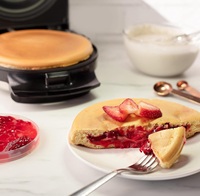 Machine à sandwichs aux œufs électrique, machine à crêpes fourrées en quelques minutes, revêtement antiadhésif en acier inoxydable pour un petit-déjeuner ou un dessert délicieux