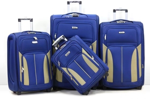 Ensemble de bagages de voyage personnalisé de 4 pièces, sacs de voyage, couleur rose, ensemble de bagages en tissu, étiquettes de <span class=keywords><strong>valise</strong></span> - Product Image 3