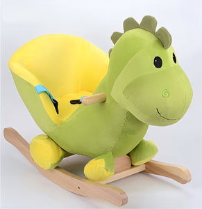 Kids <b>Dinosaur</b> Wooden Plush Rocking <b>Chair</b> - Best-selling Adorable Design - Product Image 2