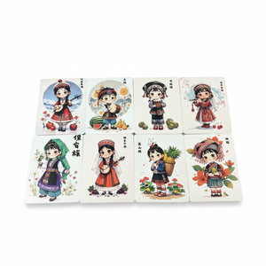 Cartes illustrées de personnages mignons, patrimoine culturel immatériel, culture populaire, éducation de la petite enfance et cartes cognitives, culte - Product Image 1