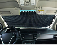 Vente chaude 65cm 70CM Rétractable Facile À Utiliser Voiture SUV Camion Avant Pare-Brise Ventouses Isolation Thermique UV Réflecteur Pare-Soleil