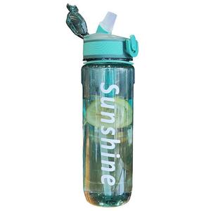 Sunshine <b>Plastic</b> Water Bottle 1000Ml With Straw For <b>Tea</b> Brewing Summer Use - Product Image 5