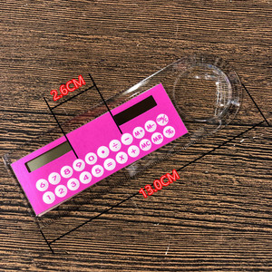Solar Touch Calculator 10Cm Ultra Thin With Magnifying Glass ABS Material 8 Digits For Office School Use - Product Image 3