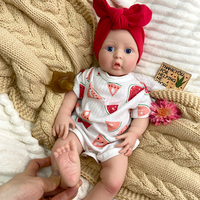 Poupée Bébé Reborn Réaliste en Silicone de 17 Pouces pour Fille, Joues Chéruvines, Accessoire de Photographie, Décoration Artistique pour la Maison, Vente en Gros