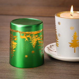 キャンドルジャー180mlカスタムメイド金属金マーキュリーVotiveホルダークリスマスパーティーデコレーションガラス - Product Image 4