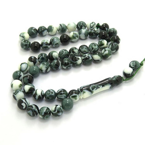 Resina Tesbih musulmano braccialetto di preghiera islamico perline 10mm 51 perline da uomo resina dorata Muslim preghiera <span class=keywords><strong>rosario</strong></span> - Product Image 1