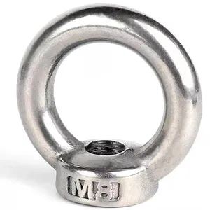 Lifting Eye Bolt With Nut Din580 582 Stainless Steel Eye Bolt Sus304 316 M3 M100