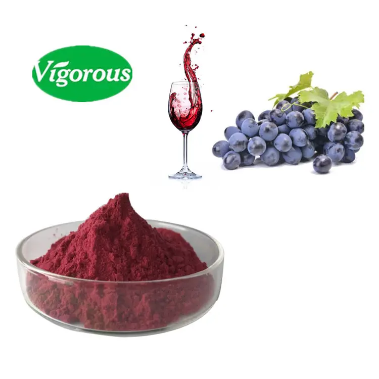 Bột Vitis Vinifera Lên Men Chất Lượng Cao Của Nhà Máy Haccp 30% Polyphenol Chiết Xuất Rượu Vang Đỏ Giá Tốt Nhất