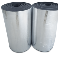 Équipement CVC moderne et écologique, rouleau de panneaux isolants en mousse de caoutchouc avec feuille d'aluminium, NBR PVC à cellules fermées, imperméable