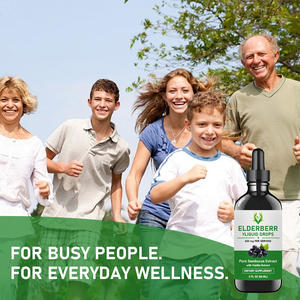 Gotas Líquidas de Saúco OEM para Adultos, Suplemento Herbal para el Sistema Inmunológico, Gotas Líquidas de Saúco Orgánico, Tintura de Saúco Negro - Product Image 2