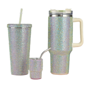 กระติกน้ำสุญญากาศแบบพกพาเก็บความร้อนรักษาอุณหภูมิ6-12ชั่วโมงทำจากสเตนเลสหุ้มเพชรออกแบบได้ตามที่ต้องการ - Product Image 2