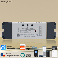 Module de relais RF 433 MHz à 2 canaux pour interrupteur intelligent Wi-Fi, télécommande sans fil, automatisation, prêt à être expédié directement de l'usine